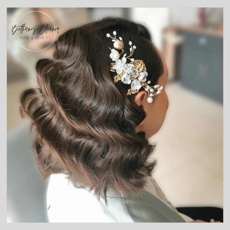 Classic 1920s finger waves for bridal hair by Bethany Eleanor